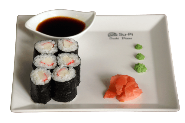Préselt rák-maki-sushi