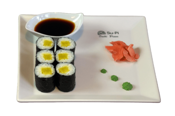 Pácolt retek-maki-sushi