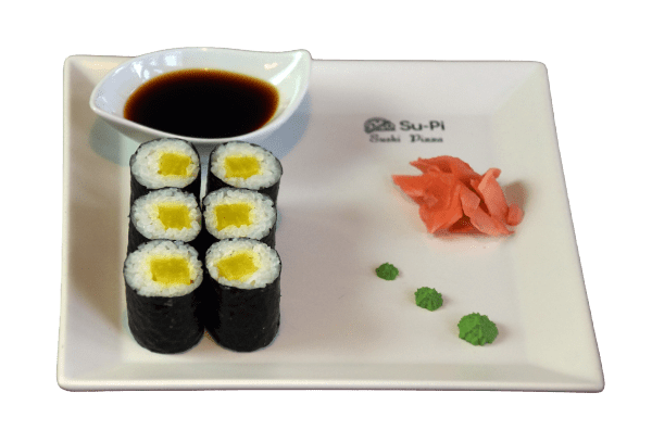 Pácolt retek-maki-sushi